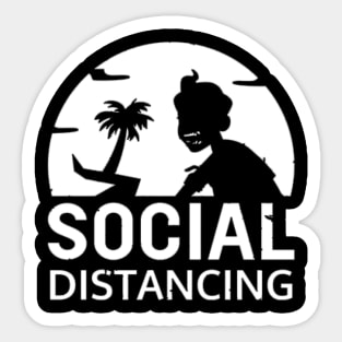 Bigfoot Social Distancing World Champion T-Shirt Sticker